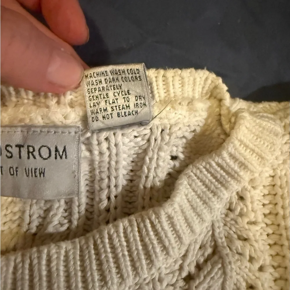 Nordstrom Cream Cable Knit Sweater - Picture 4 of 8